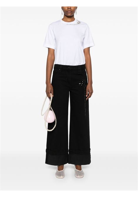 Black Carnation-embellished jeans Simone rocha - women SIMONE ROCHA | 4132B1239BLKJT